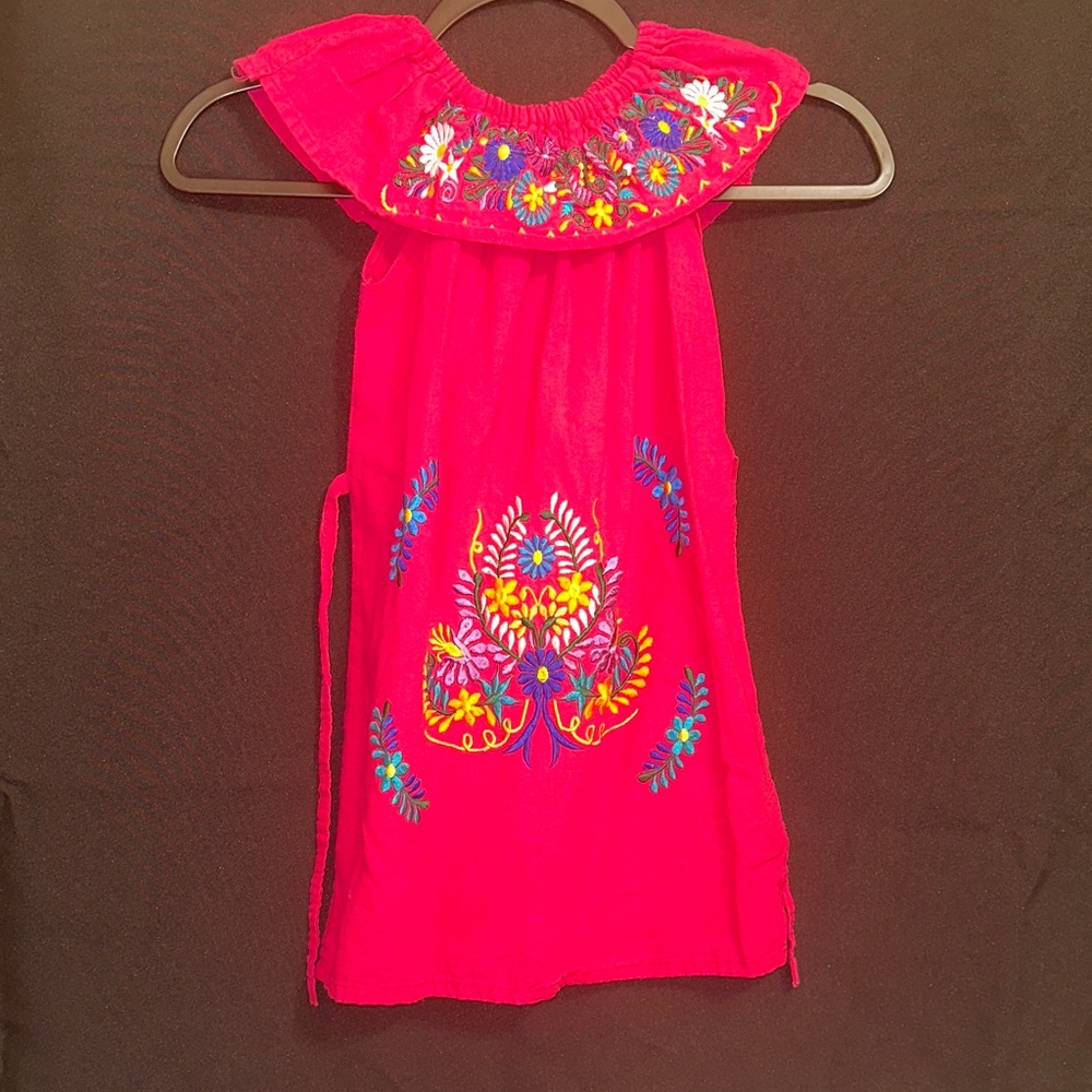 Mexican pink dress for girl